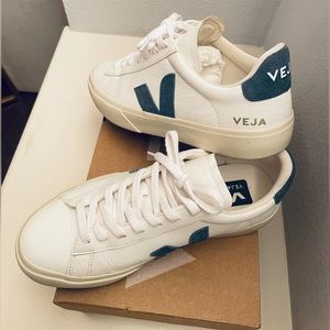 VEJA CAMPO CHROMEFREE LEATHER WHITE CALIFORNIA + Veja box included